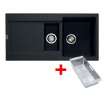 Franke MRG 651 granitinė plautuvė, montuojama ant stalvir&scaron;io, eksentrinis ventilis, nerūdijančio plieno rankenėlė : Spalva - Balta