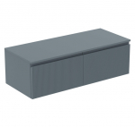 Ideal Standard Finesse pakabinama spintelė praustuvui su stalvir&scaron;iu ir dviem stalčiais, 120 x 50 cm, pasirinkite spalvą : Spalva - Ideal Standard Matt Antracite, Spintelės plotis - 1200 mm