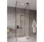 Brasta Glass Lumea III, trisienė individualių matmenų du&scaron;o kabina : Auk&scaron;tis, mm - 2000-2500 mm, Nestandartinės du&scaron;o kabinos matmenys (mm) - 901-1000 x 901-1000, Profilio spalva - RAL spalvų paletė, Stiklas - Skaidrus