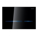 Geberit Sigma elektroninis vandens nuleidimo klavi&scaron;as be transformatoriaus, juodas stiklas