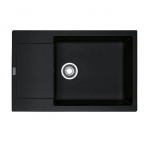 Franke MRG 611-78 XL plautuvė, montuojama ant stalvir&scaron;io, eksentrinis ventilis, nerūdijančio plieno rankenėlė : Spalva - Onikso juoda