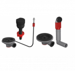 Franke juodas ventilio rinkinys dvigubai plautuvei