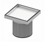 Tece drainpoint S nerūdijančio plieno rėmelis, 150mm su dekoratyvinėmis grotelėmis plytelei įklijuoti