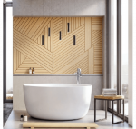 Akmens masės vonia Balteco ALLURE 134x64, balta