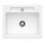 Villeroy - Boch Siluet 60 S keraminė plautuvė : Spalva - Kreminė matinė, Ventilis - Įprastas ventilis