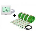 Grindinio &scaron;ildymo kilimėlis Wellmo Mat + programuojamas termostatas Wellmo WTH new