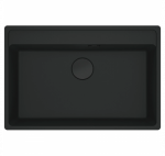 Franke granitinė plautuvė MRG 210-72 A montuojama lygiai su stalvir&scaron;iu, juodos matinės spalvos : Spalva - Juoda matinė, Ventilio valdymas - Užkem&scaron;amas ranka