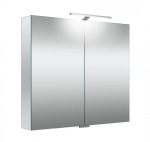 KAMĖ Garda veidrodinė spintelė su LED ap&scaron;vietimu 80 x 70 x 13 cm : Spintelės plotis - 800 mm