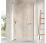 Ravak CRV1+CRV1 du&scaron;o kabina : De&scaron;inės pusės (R) du&scaron;o kabinos nominalus matmuo - 90, Kairės pusės (L) du&scaron;o kabinos nominalus matmuo - 100, Profilio spalva - Blizgi chromo, Stiklas - Skaidrus