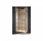 Radaway Modo X Black ll Factory ir Modo New Black ll Factory Walk in du&scaron;o pertvara 8 mm stiklas : Profilio spalva - Juoda, Stiklas - Skaidrus, Walk-in du&scaron;o pertvaros nominalus matmuo - 125