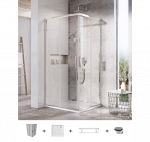 Ravak Blix Slim BLSRV2 du&scaron;o komplektas, 80x80, chromo spalvos profiliai