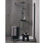 Ideal Standard Ceratherm S200 du&scaron;o sistema su termostatiniu mai&scaron;ytuvu, 30 cm lietaus galva, juodos matinės spalvos : Spalva - Juoda matinė