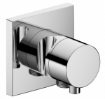 Keuco IXMO trijų krypčių diverteris su du&scaron;o žarnos i&scaron;vestimi, laikikliu, kvadratine apdaila, pasirinkite spalvą : Spalva - &Scaron;lifuotas pavir&scaron;ius-juoda (titano)