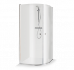 Brasta Glass Katarina pusapvalė du&scaron;o kabina, 90x90x190, pasirinkite profilių ir stiklų spalvą : De&scaron;inės pusės (R) du&scaron;o kabinos nominalus matmuo - 900 mm, Kairės pusės (L) du&scaron;o kabinos nominalus matmuo - 900 mm, Profilio spalva - Blizgi chromo, Stikla ...