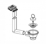 Franke ESN 614 nerūdijančio plieno plautuvės užkem&scaron;amas ventilis  3&frac12;&rdquo;