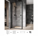 Ravak 5in1 du&scaron;o komplektas Nexty NDOP1 + NPSS, 90x90 : Profilio spalva - Juoda