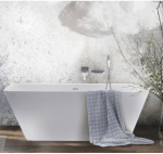 PAA QUADRO WALL prie sienos glaudžama vonia, silkstone 160x75cm