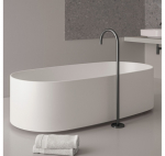 Ideal Standard Linda - X ovali laisvai pastatoma vonia, baltos matinės spalvos 175x85 : Spalva - Balta matinė, Vonios ilgis - 1738 mm, Vonios plotis - 850 mm