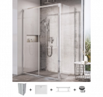 Ravak 5in1 Blix Slim du&scaron;o komplektas, 120x90 (pasirenkama profilių spalva ir durų pusė) : Pasirinkite pusę - Kairinis variantas, Profilio spalva - Blizgi chromo