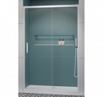 Radaway Idea DWJ du&scaron;o durys : Durų/sienelės pusė - Vyriai/tvirtinimai kairėje, Du&scaron;o durų nominalus matmuo - 100, Profilio spalva - Juoda, Stiklas - Skaidrus