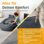 Medisana RS150 bubble tipo masažo krėslas sofa tamsiai pilka