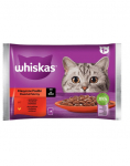 WHISKAS Classic Meals Vi&scaron;tienos ir jautienos padažas 4x85g
