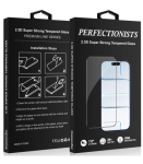 Juodas LCD apsauginis stikliukas Apple iPhone 15 Plus / 16 Plus telefonui "Perfectionists 2.5D Super Strong"