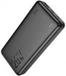 Juoda I&scaron;orinė baterija Power Bank 20000mAh "Hoco J87A Type-C PD 20W+Quick Charge 3.0"