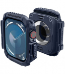 Mėlynas dėklas Apple Watch 10 / 11 (46 mm) laikrodžiui "Spigen Rugged Armor"