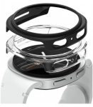 Matinis juodas ir skaidrus dėklai Samsung Galaxy Watch 8 (44 mm) laikrodžiui "Ringke Slim 2-Pack"