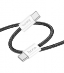 Juodas USB-C - USB-C 60W 200cm laidas "Hoco X104"