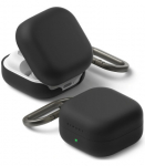 Juodas dėklas Samsung Galaxy Buds 4 / 4 Pro ausinėms "Ringke Silicone"