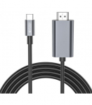 Pilkas adapteris Type-C - HDMI 4K 60Hz 200cm "Tech-Protect Ultraboost"