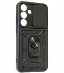Juodas dėklas Samsung Galaxy S24 telefonui "Slide Camera Armor"