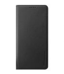 Juodas atverčiamas dėklas Samsung Galaxy A51 telefonui "HDD Magnetic Wallet Case"