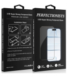Juodas LCD apsauginis stikliukas Apple iPhone 15 Pro Max telefonui "Perfectionists 2.5D Super Strong"