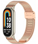 Rausvai auksinės spalvos apyrankė Xiaomi Smart Band 8 / 9 / 10 / NFC laikrodžiui "Tech-Protect Milaneseband"