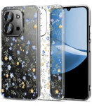 Skaidrus dėklas su gėlėmis Xiaomi Redmi 15C 5G / Poco C85 5G telefonui "Tech-Protect Flexair Spring Flowers"