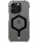 Skaidrus / juodas dėklas Apple iPhone 15 Pro telefonui "Tactical MagForce Hexagon Cover"