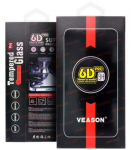 Juodas apsauginis grūdintas stiklas Samsung Galaxy A15 4G / A15 5G / M15 telefonui "6D Veason Pro Glass"