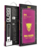 Juodas apsauginis grūdintas stiklas Samsung Galaxy A14 4G / A14 5G telefonui "OG 6D Premium Glass"
