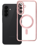 Rausvai auksinės spalvos / skaidrus dėklas Samsung Galaxy A27 telefonui "Electro Mag Cover"