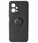 Juodas dėklas Xiaomi Redmi Note 12 5G telefonui "Vennus Silicone Ring"