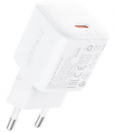 Baltas 1xUSB-C (PD/QC/FCP/AFC) 30W GaN pakrovėjas "Acefast A118"
