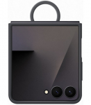 Originalus juodas dėklas "Silicone Cover with Ring" Samsung Galaxy Z Flip 7 telefonui "EF-PF766TBE"