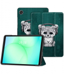 Atverčiamas dėklas Samsung Galaxy Tab A9 Plus / A11 Plus 11.0 plan&scaron;etei "Tech-Protect Smartcase Sad Cat"