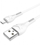 Baltas USB-A - MicroUSB 2.4A 100cm laidas "Hoco X37 Cool Power"