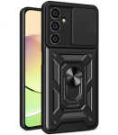 Juodas dėklas Samsung Galaxy S23 FE telefonui "Slide Camera Armor"