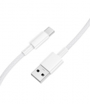 Baltas USB-A - USB-C 3A 100cm laidas "Borofone BX117"