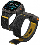 Juoda apyrankė Apple Watch 8 / 9 / 10 / 11 / SE / ULTRA (44 / 45 / 46 / 49 MM) laikrodžiui "Spigen Athlex Air"